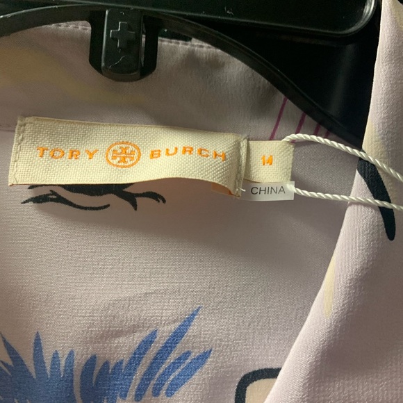 Embroidered sleeve silk shirt - TORY BURCH - Picture 3 of 5